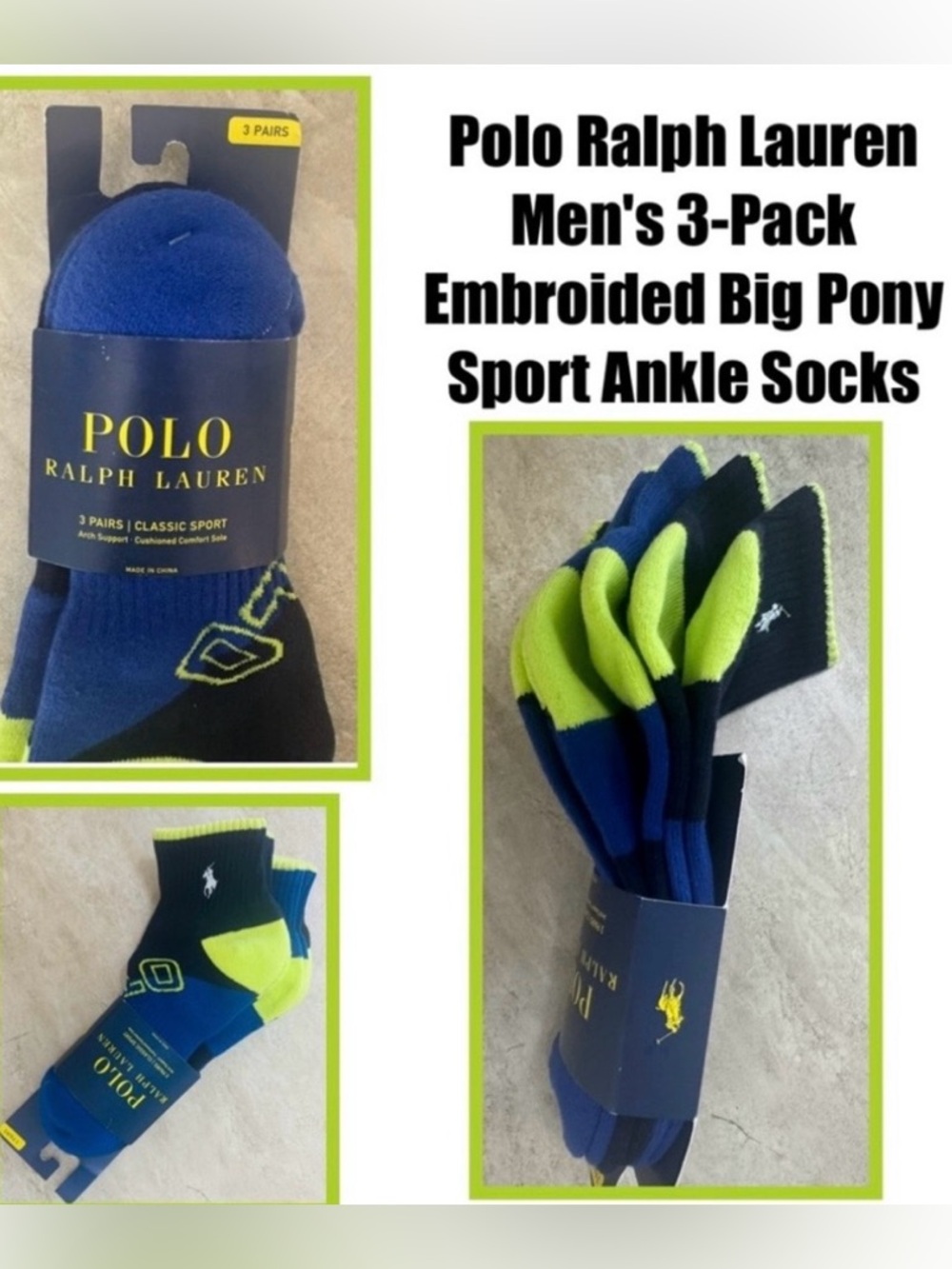 Polo Ralph Lauren Sport Ankle Socks